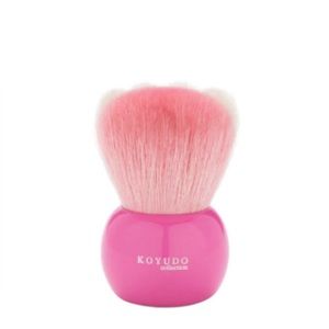 KOYUDO PINK & WHITE CAT PAW POWDER BRUSH V001 SOKOHO GOAT HAIR DISCONTINUED NIB